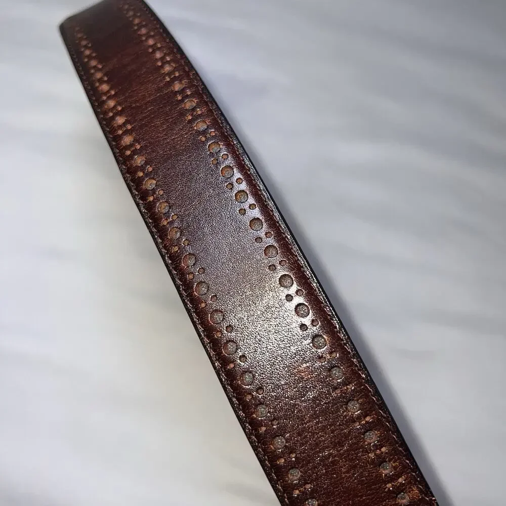 Johnston & Murphy Belt Men’s Size 38 Brown Leather Business Office Work 75-7404